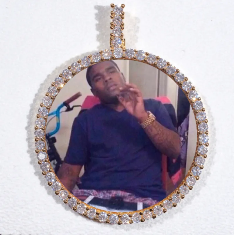 LARGE 3D CIRCLE CUSTOM PICTURE PENDANT sold by The GUU Shop