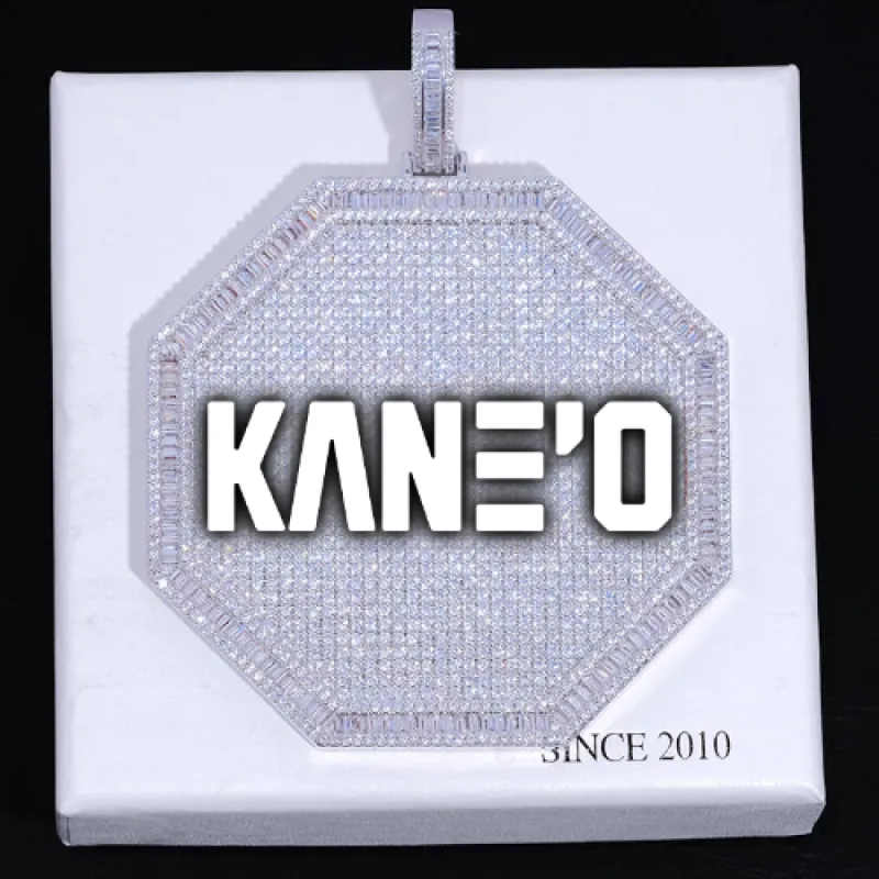 CUSTOM LETTER NECKLACE 3D BIG OCTAGON sold by The GUU Shop