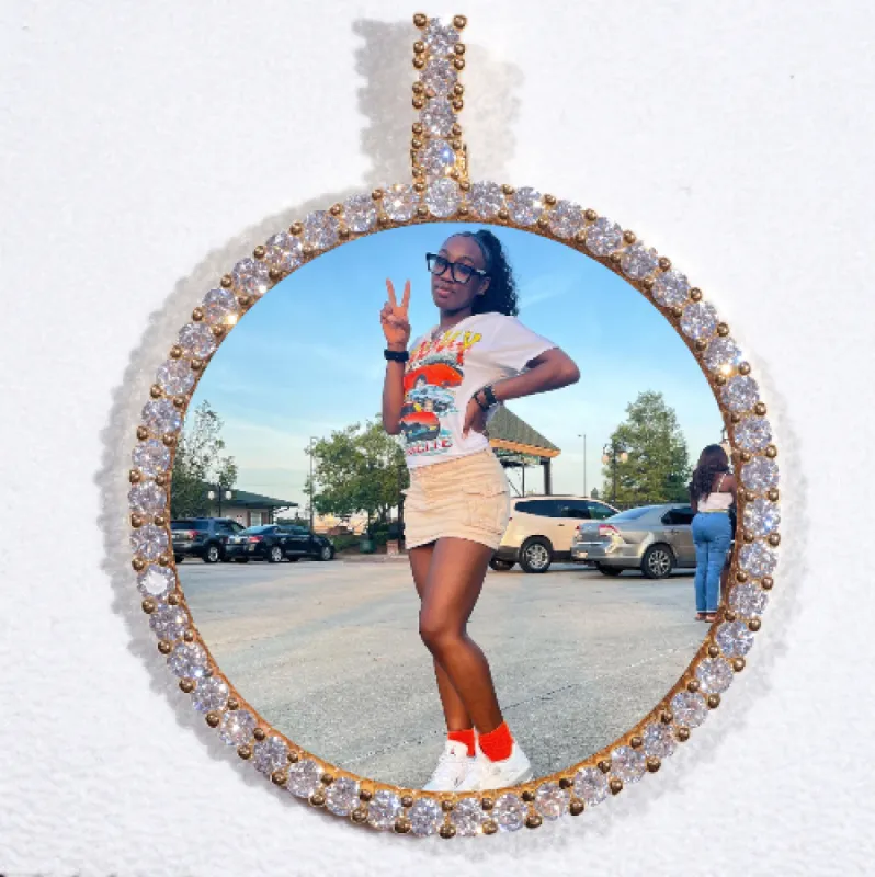 LARGE 3D CIRCLE CUSTOM PICTURE PENDANT sold by The GUU Shop