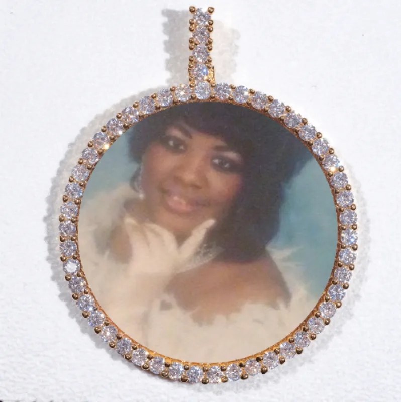 LARGE 3D CIRCLE CUSTOM PICTURE PENDANT sold by The GUU Shop