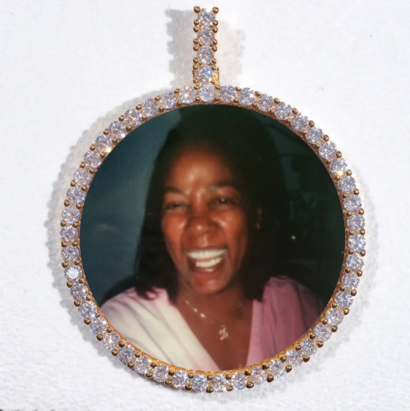 LARGE 3D CIRCLE CUSTOM PICTURE PENDANT sold by The GUU Shop