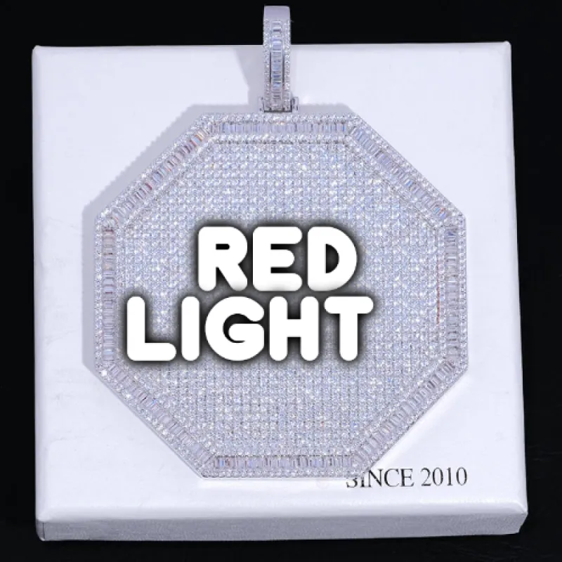 CUSTOM LETTER NECKLACE 3D BIG OCTAGON sold by The GUU Shop