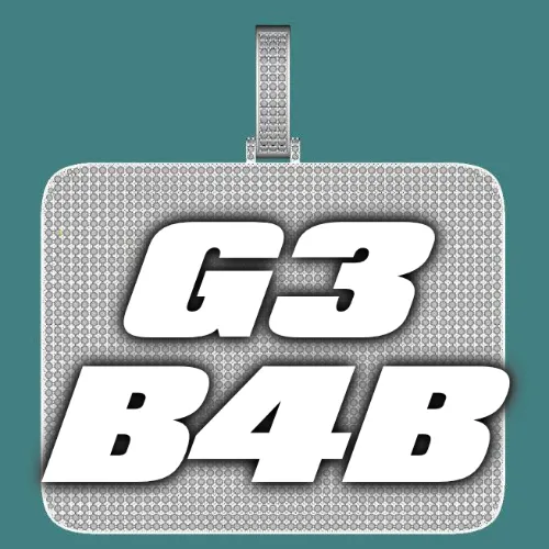 CUSTOM LETTER NECKLACE 3D BIG SQUARE sold by The GUU Shop