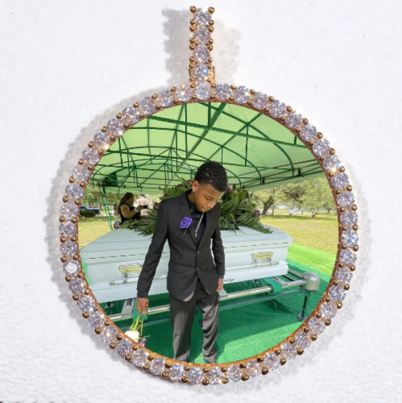 LARGE 3D CIRCLE CUSTOM PICTURE PENDANT sold by The GUU Shop