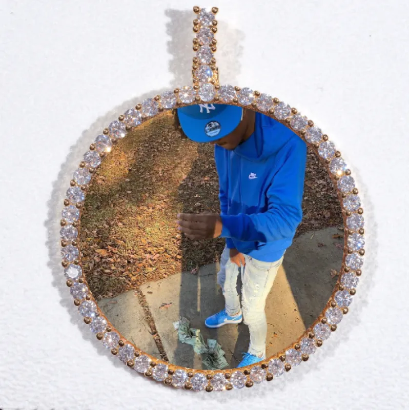 LARGE 3D CIRCLE CUSTOM PICTURE PENDANT sold by The GUU Shop