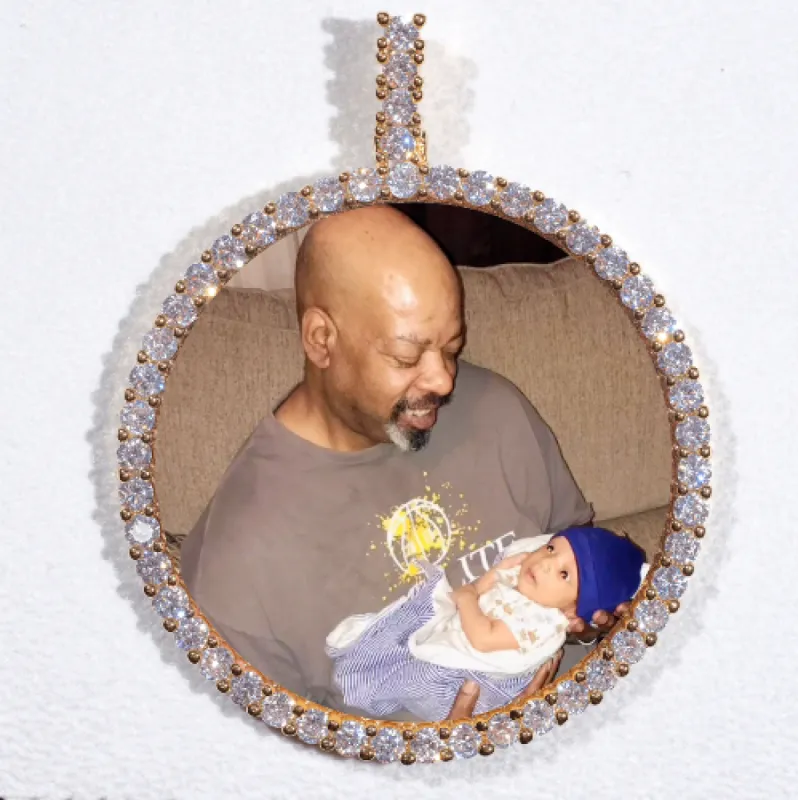 LARGE 3D CIRCLE CUSTOM PICTURE PENDANT sold by The GUU Shop