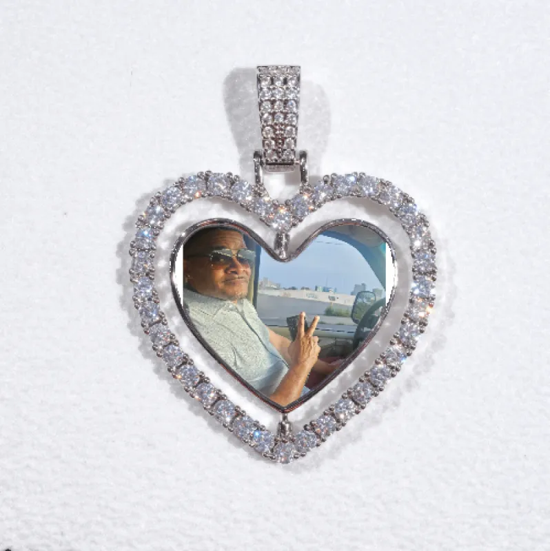 3D Spinning 2-Faced Heart Custom Picture Pendant sold by The GUU Shop