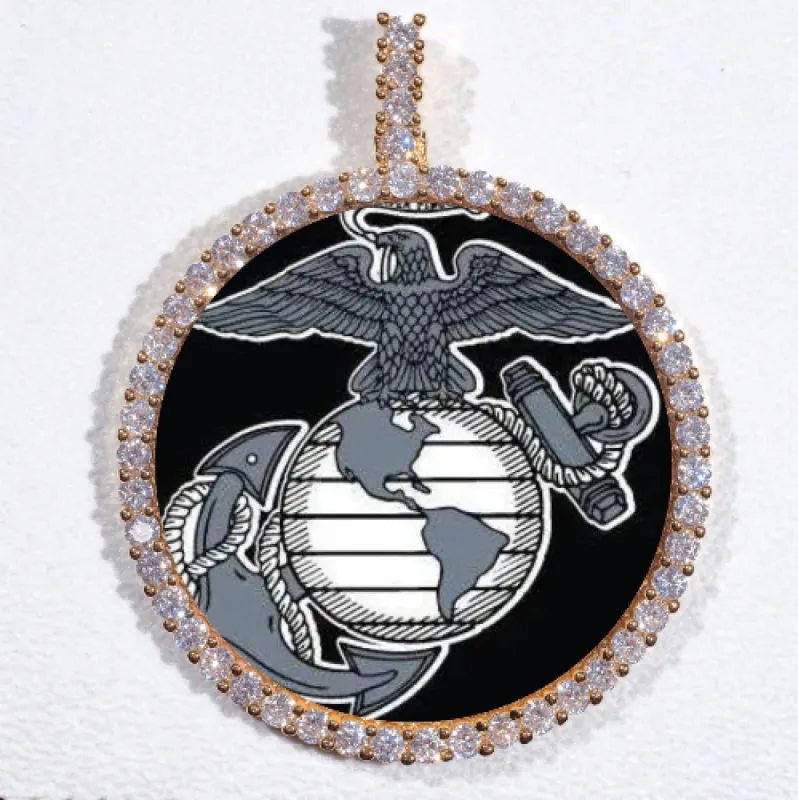 LARGE 3D CIRCLE CUSTOM PICTURE PENDANT sold by The GUU Shop