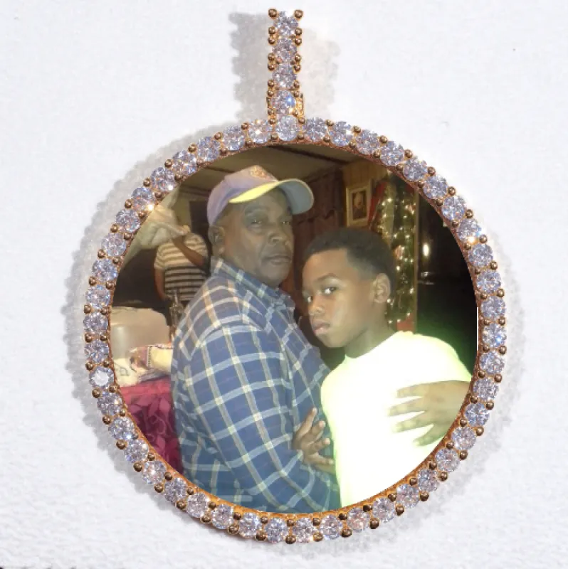 LARGE 3D CIRCLE CUSTOM PICTURE PENDANT sold by The GUU Shop