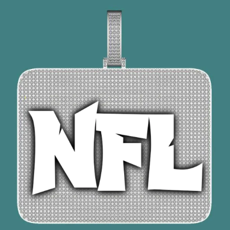 CUSTOM LETTER NECKLACE 3D BIG SQUARE sold by The GUU Shop