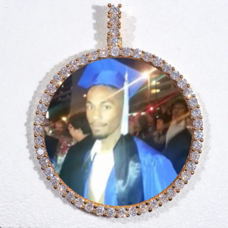 LARGE 3D CIRCLE CUSTOM PICTURE PENDANT made by The GUU Shop