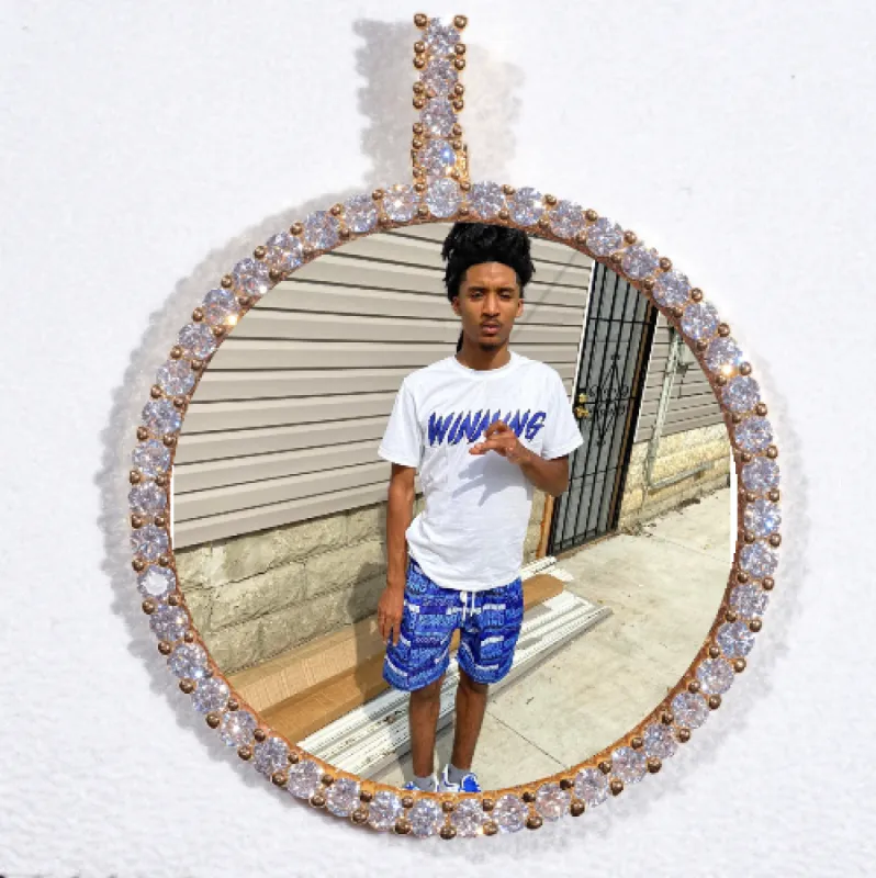 LARGE 3D CIRCLE CUSTOM PICTURE PENDANT sold by The GUU Shop