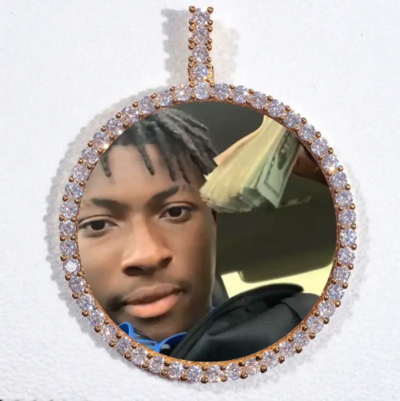 LARGE 3D CIRCLE CUSTOM PICTURE PENDANT sold by The GUU Shop