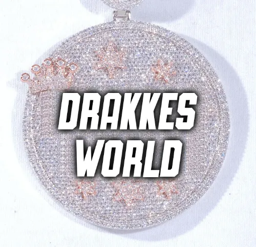 CUSTOM LETTER NECKLACE 3D BIG CROWN DISC sold by The GUU Shop