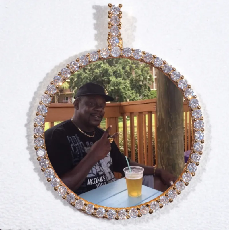 LARGE 3D CIRCLE CUSTOM PICTURE PENDANT sold by The GUU Shop