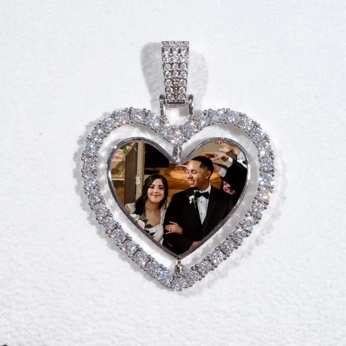 3D Spinning 2-Faced Heart Custom Picture Pendant sold by The GUU Shop