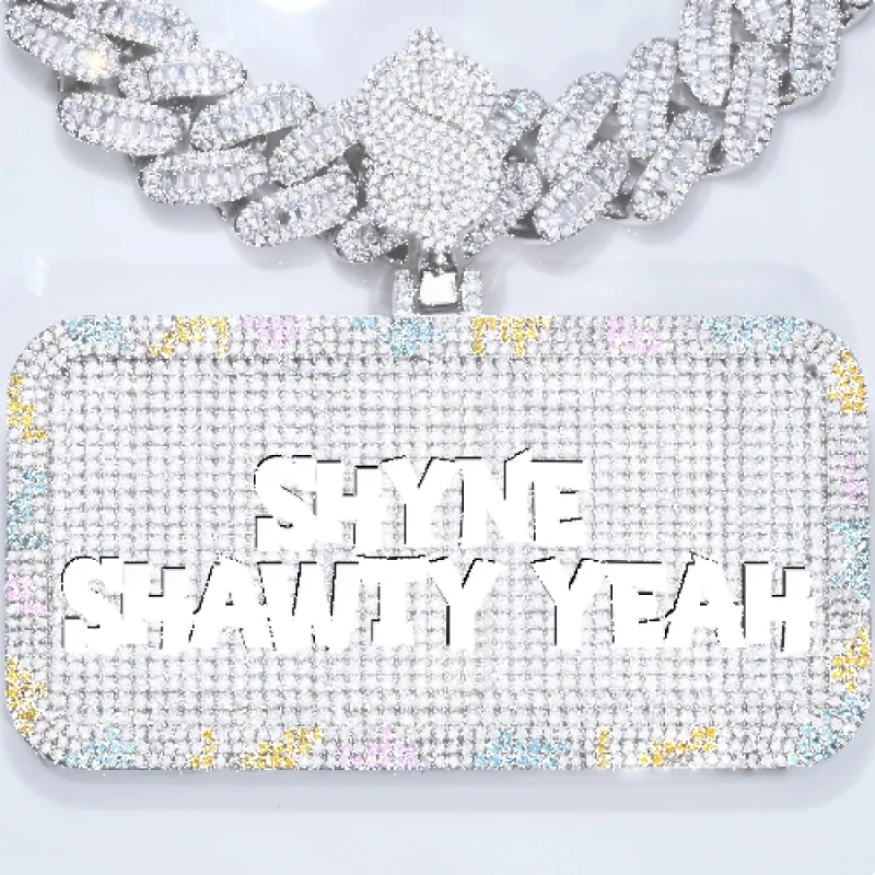 CUSTOM LETTER NECKLACE 3D COLORFUL SQUARE sold by The GUU Shop