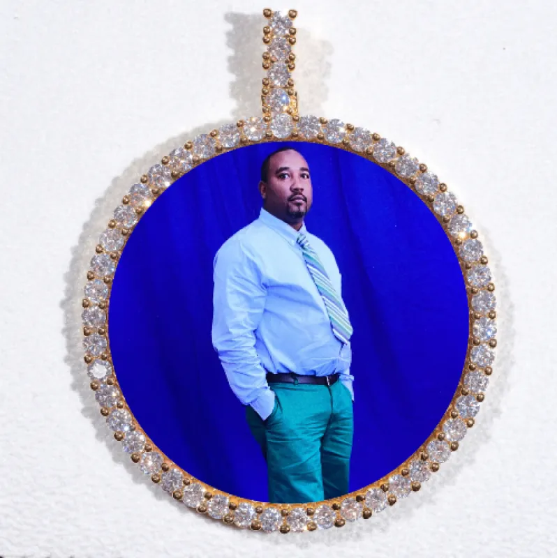 LARGE 3D CIRCLE CUSTOM PICTURE PENDANT sold by The GUU Shop