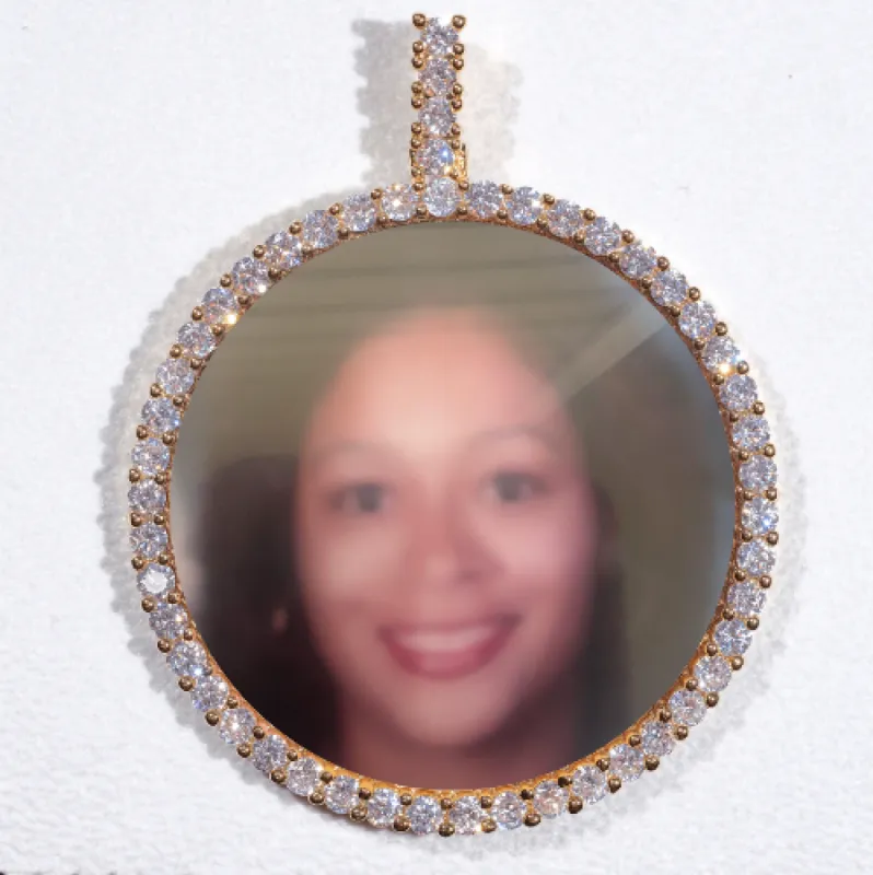 LARGE 3D CIRCLE CUSTOM PICTURE PENDANT sold by The GUU Shop