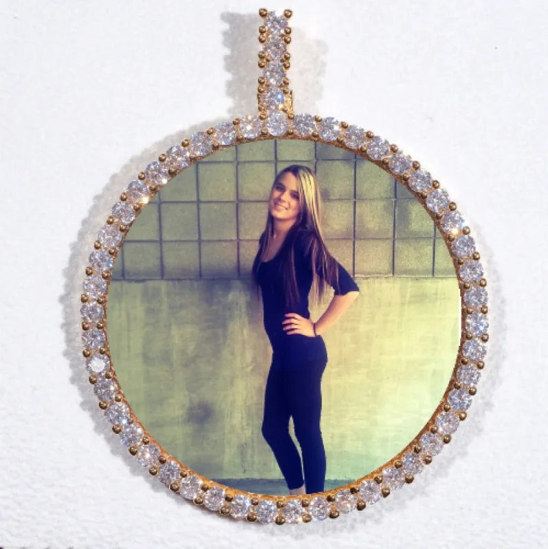 LARGE 3D CIRCLE CUSTOM PICTURE PENDANT sold by The GUU Shop
