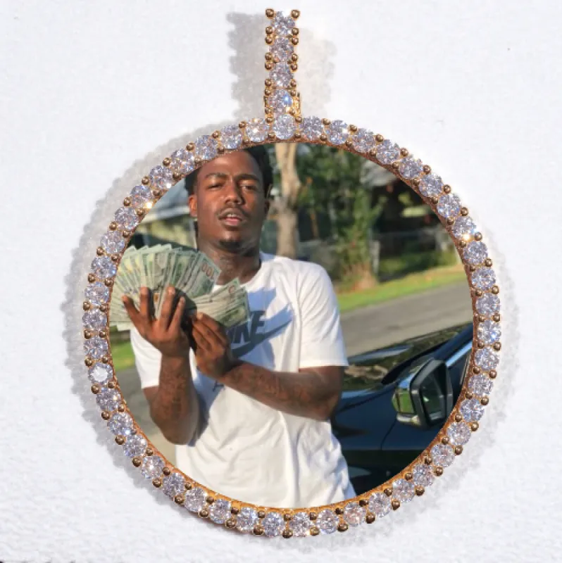 LARGE 3D CIRCLE CUSTOM PICTURE PENDANT sold by The GUU Shop