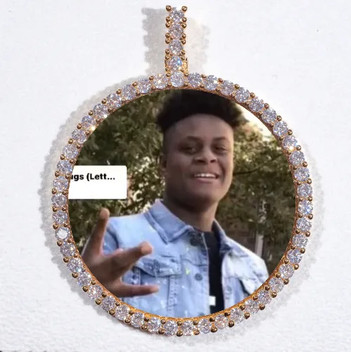 LARGE 3D CIRCLE CUSTOM PICTURE PENDANT sold by The GUU Shop