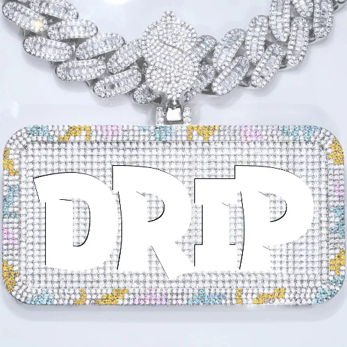 CUSTOM LETTER NECKLACE 3D COLORFUL SQUARE sold by The GUU Shop