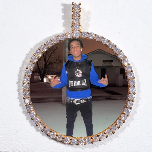 LARGE 3D CIRCLE CUSTOM PICTURE PENDANT sold by The GUU Shop