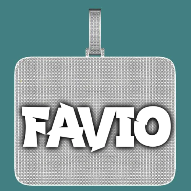 CUSTOM LETTER NECKLACE 3D BIG SQUARE sold by The GUU Shop