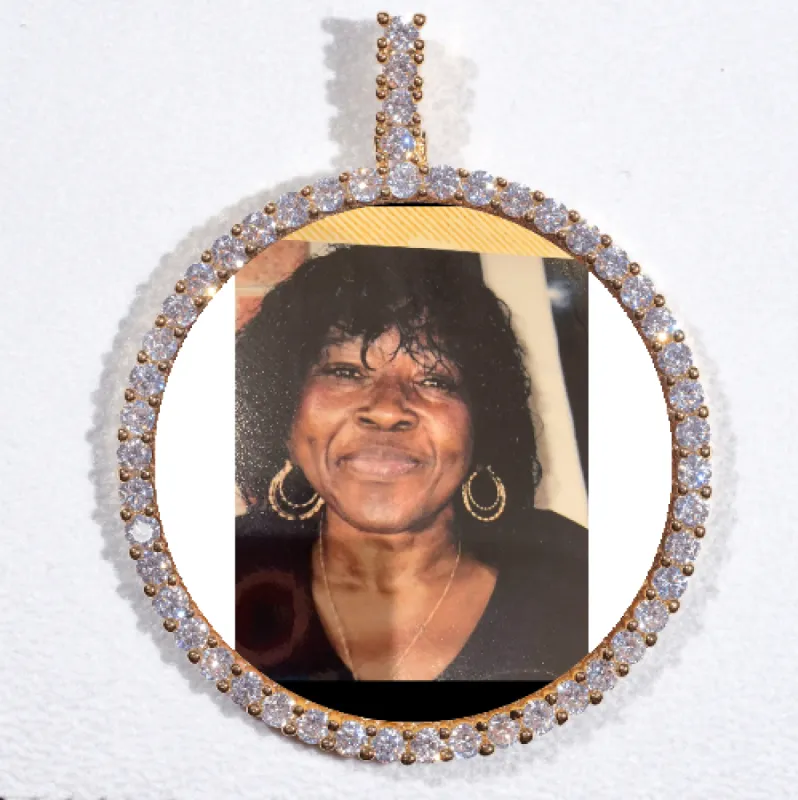 LARGE 3D CIRCLE CUSTOM PICTURE PENDANT sold by The GUU Shop