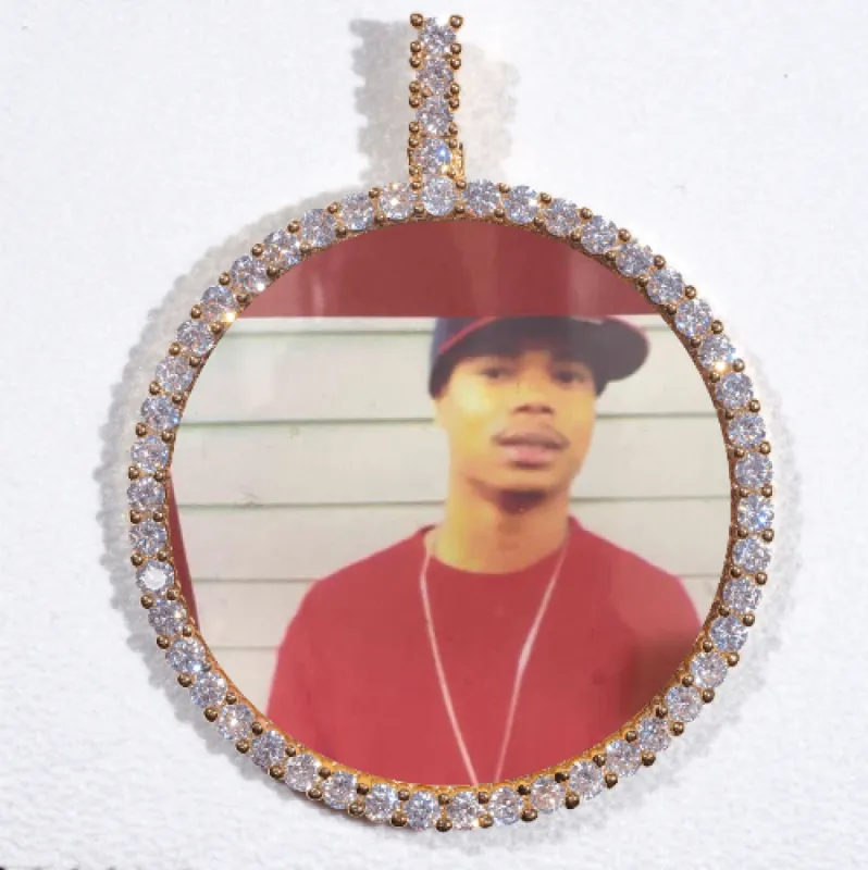 LARGE 3D CIRCLE CUSTOM PICTURE PENDANT sold by The GUU Shop
