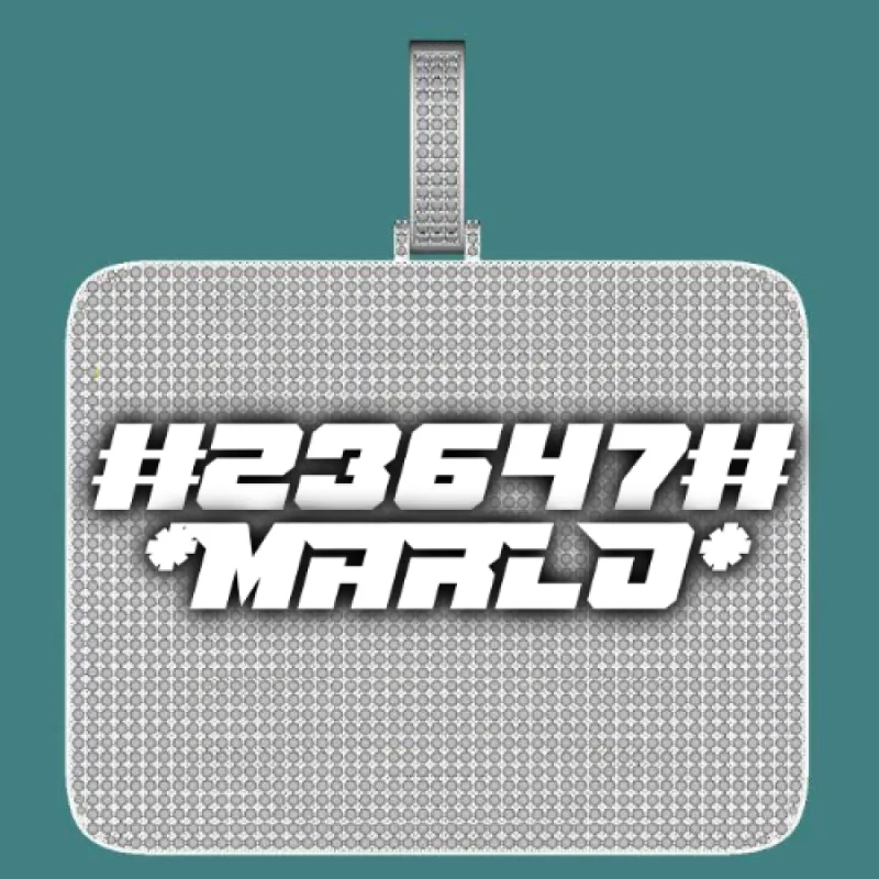 CUSTOM LETTER NECKLACE 3D BIG SQUARE sold by The GUU Shop