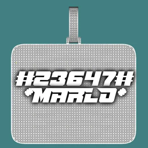 CUSTOM LETTER NECKLACE 3D BIG SQUARE sold by The GUU Shop