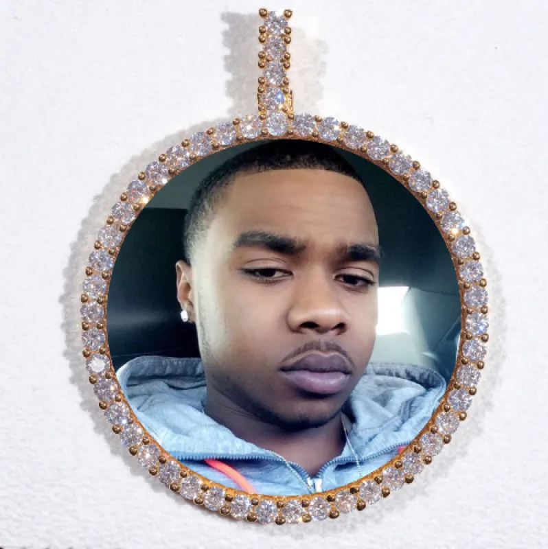 LARGE 3D CIRCLE CUSTOM PICTURE PENDANT sold by The GUU Shop