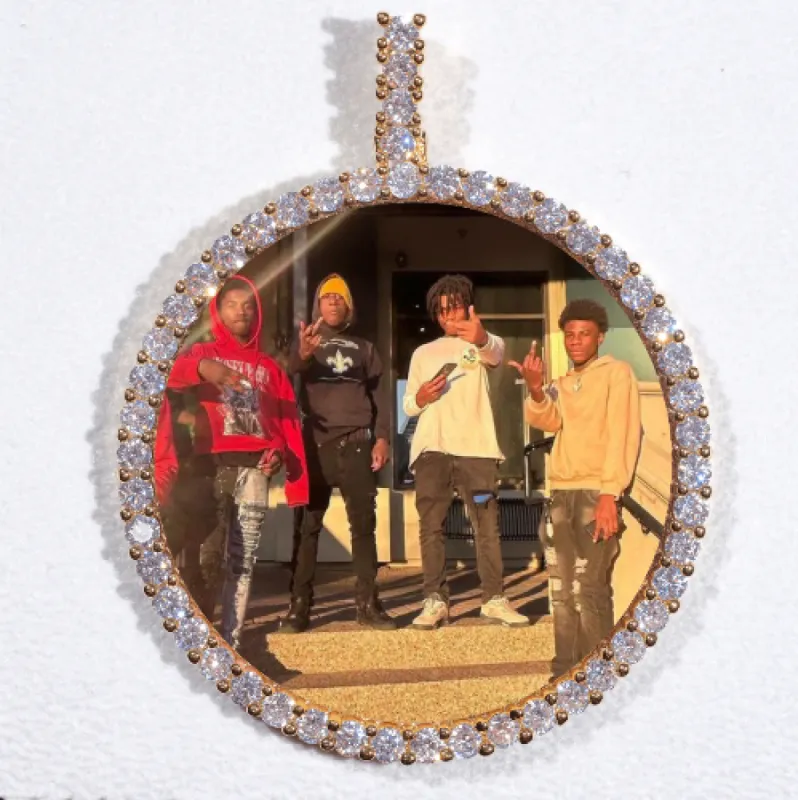 LARGE 3D CIRCLE CUSTOM PICTURE PENDANT sold by The GUU Shop