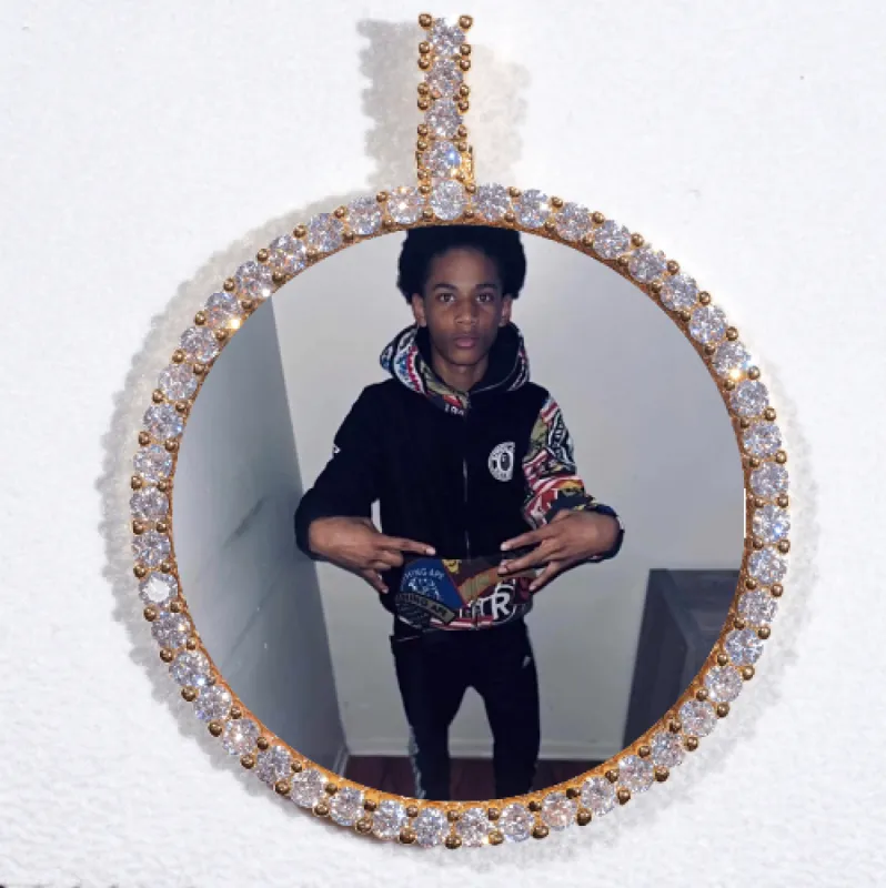 LARGE 3D CIRCLE CUSTOM PICTURE PENDANT sold by The GUU Shop