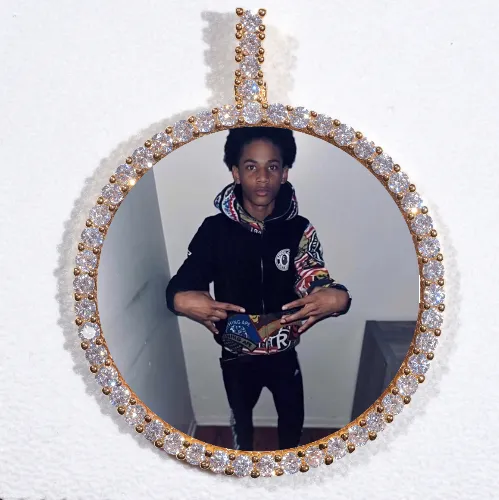 LARGE 3D CIRCLE CUSTOM PICTURE PENDANT sold by The GUU Shop