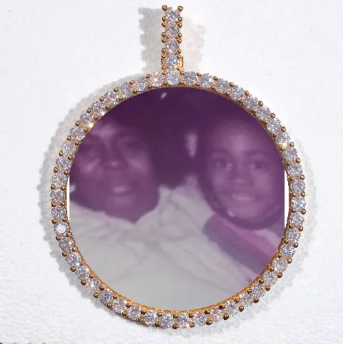 LARGE 3D CIRCLE CUSTOM PICTURE PENDANT sold by The GUU Shop