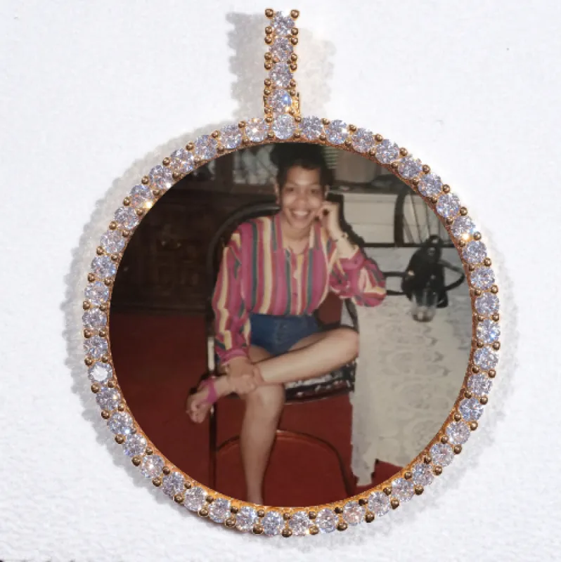 LARGE 3D CIRCLE CUSTOM PICTURE PENDANT sold by The GUU Shop