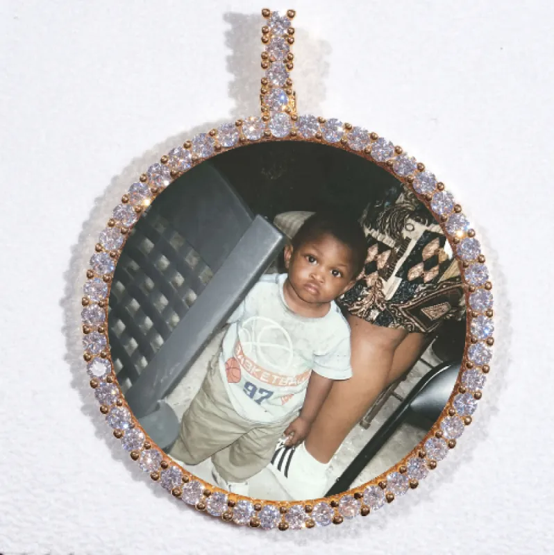 LARGE 3D CIRCLE CUSTOM PICTURE PENDANT sold by The GUU Shop