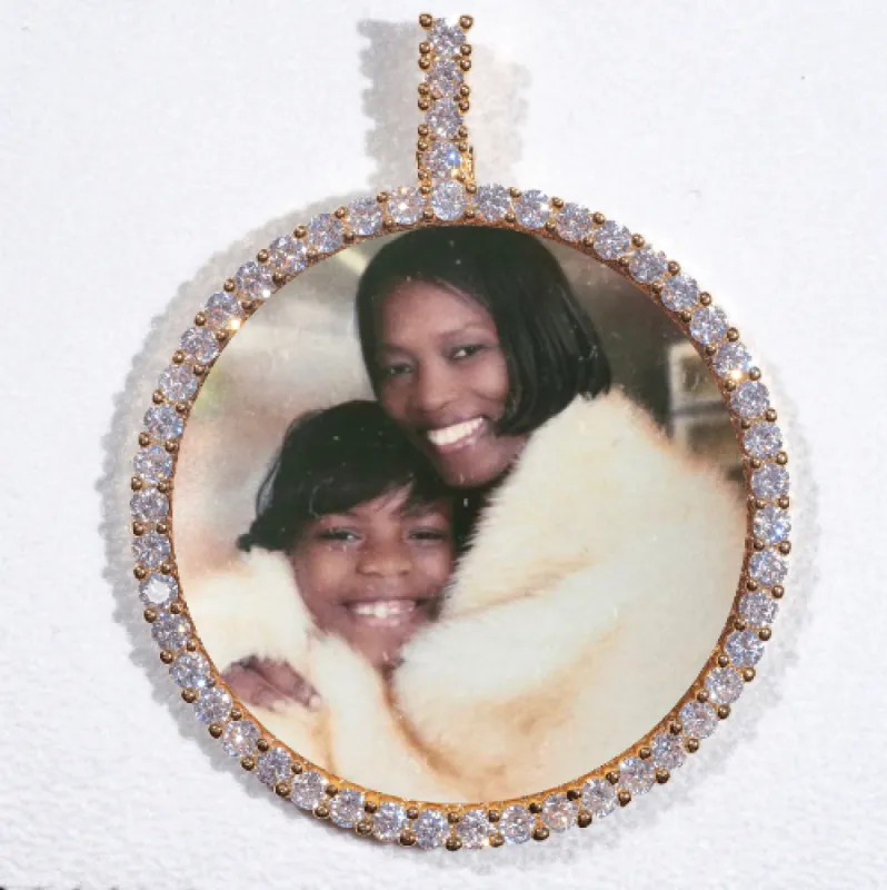 LARGE 3D CIRCLE CUSTOM PICTURE PENDANT sold by The GUU Shop