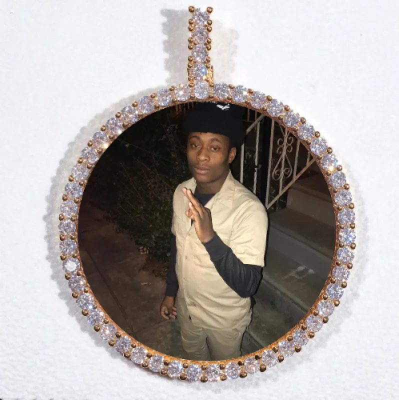 LARGE 3D CIRCLE CUSTOM PICTURE PENDANT sold by The GUU Shop