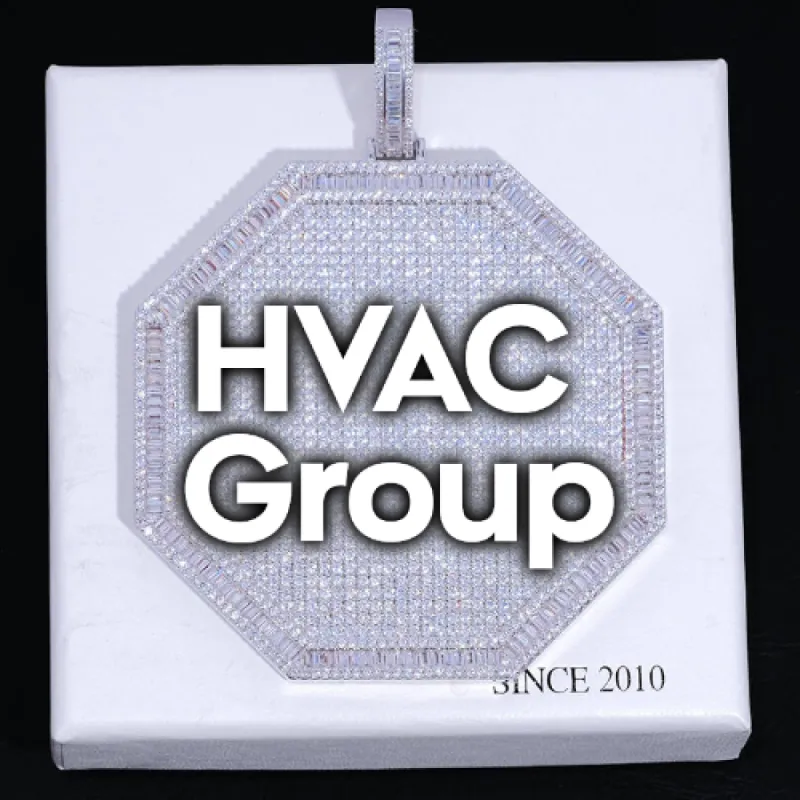 CUSTOM LETTER NECKLACE 3D BIG OCTAGON sold by The GUU Shop