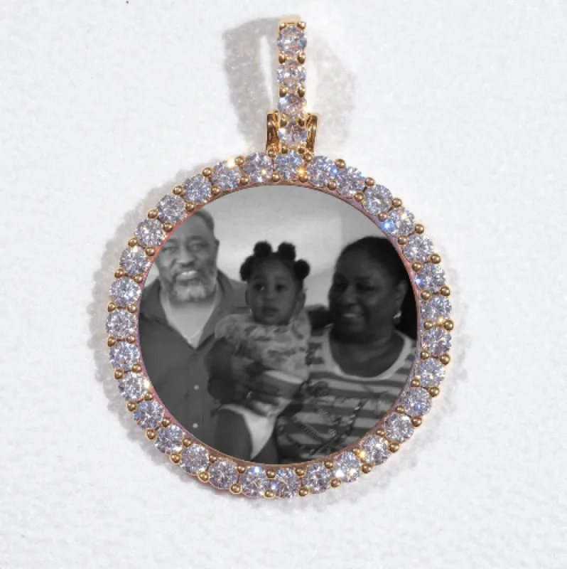 3D CIRCLE CUSTOM PICTURE PENDANT SMALL SIZE made by The GUU Shop