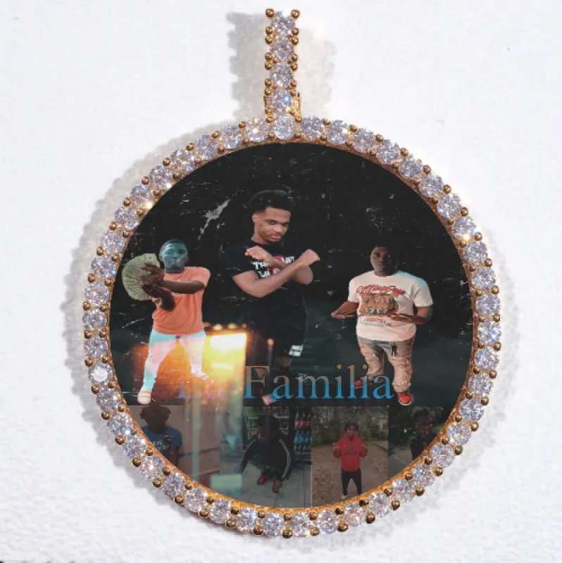 LARGE 3D CIRCLE CUSTOM PICTURE PENDANT sold by The GUU Shop
