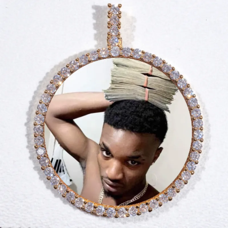 LARGE 3D CIRCLE CUSTOM PICTURE PENDANT sold by The GUU Shop