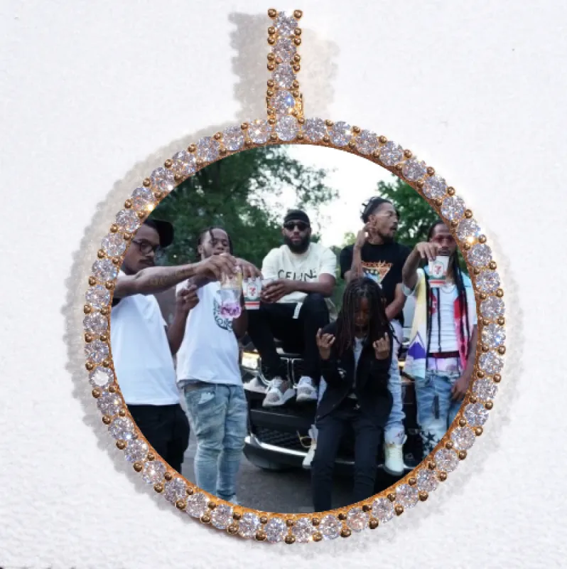 LARGE 3D CIRCLE CUSTOM PICTURE PENDANT sold by The GUU Shop