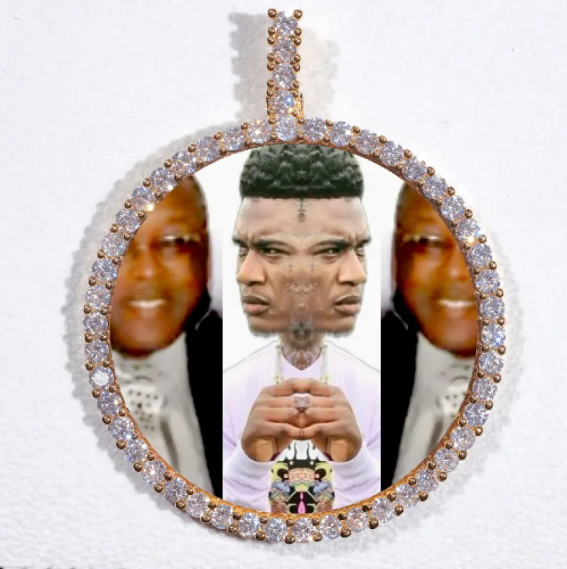 LARGE 3D CIRCLE CUSTOM PICTURE PENDANT sold by The GUU Shop