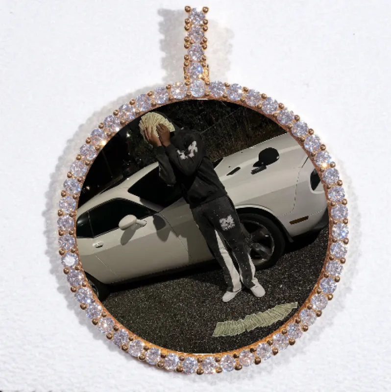 LARGE 3D CIRCLE CUSTOM PICTURE PENDANT sold by The GUU Shop