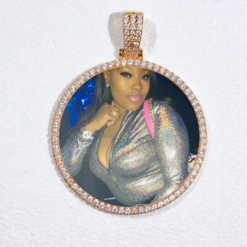 MEDIUM 3D CIRCLE CUSTOM PICTURE PENDANT sold by The GUU Shop